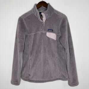 Patagonia Jacket Womens Medium Purple Fleece Snap Pullover Polartec Outdoor